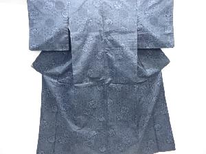 亀甲に花古典柄織り出し西陣伝承紬着物アンサンブル